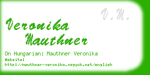 veronika mauthner business card